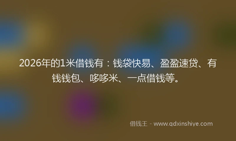 2026年的1米借钱有:钱袋快易、盈盈速贷、有钱钱包、哆哆米、一点借钱等。