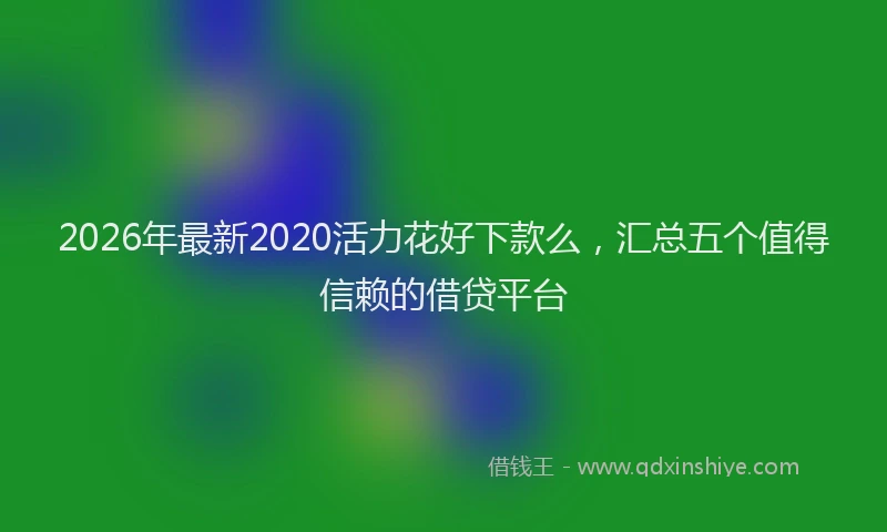 2026年最新2020活力花好下款么，汇总五个值得信赖的借贷平台