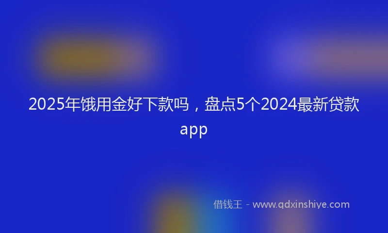 2025年饿用金好下款吗,盘点5个2024最新贷款app