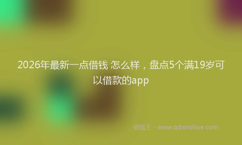 2026年最新一点借钱 怎么样，盘点5个满19岁可以借款的app