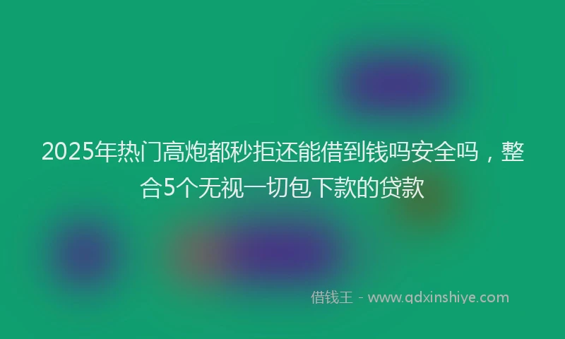 2025年热门高炮都秒拒还能借到钱吗安全吗，整合5个无视一切包下款的贷款