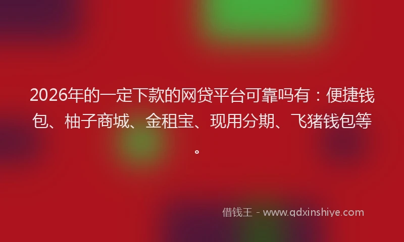 2026年的一定下款的网贷平台可靠吗有:便捷钱包、柚子商城、金租宝、现用分期、飞猪钱包等。