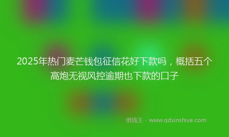 2025年热门麦芒钱包征信花好下款吗，概括五个高炮无视风控逾期也下款的口子