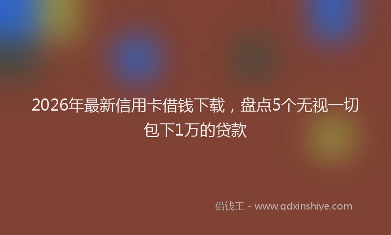 2026年最新信用卡借钱下载，盘点5个无视一切包下1万的贷款