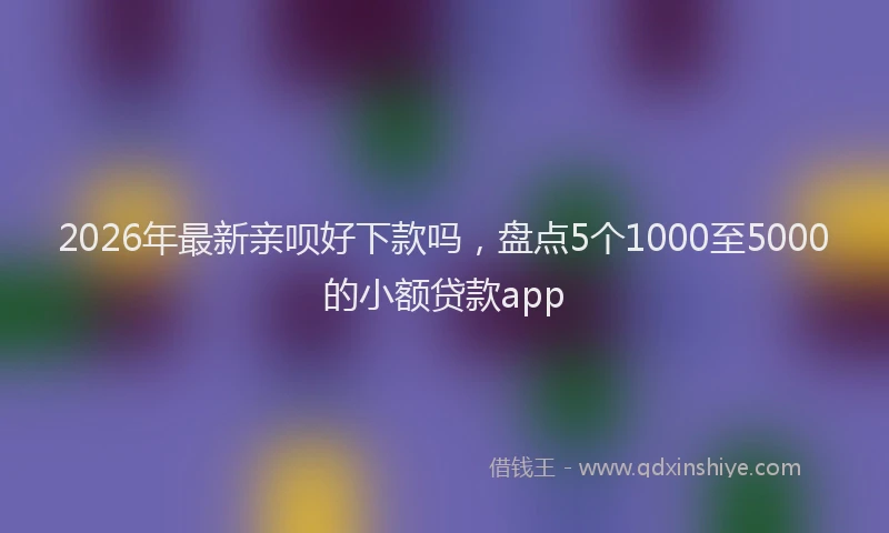 2026年最新亲呗好下款吗，盘点5个1000至5000的小额贷款app