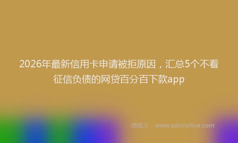 2026年最新信用卡申请被拒原因，汇总5个不看征信负债的网贷百分百下款app