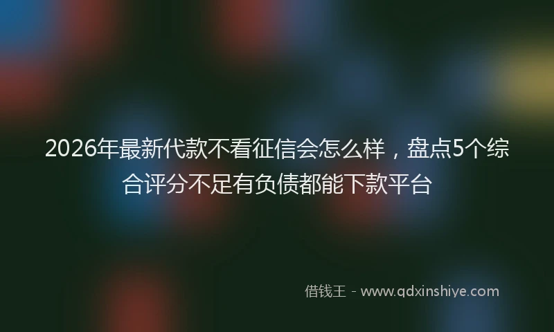 2026年最新代款不看征信会怎么样，盘点5个综合评分不足有负债都能下款平台