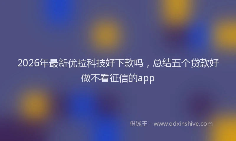 2026年最新优拉科技好下款吗,总结五个贷款好做不看征信的app