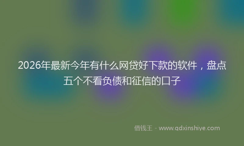 2026年最新今年有什么网贷好下款的软件，盘点五个不看负债和征信的口子