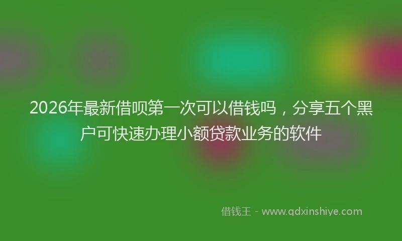 2026年最新借呗第一次可以借钱吗，分享五个黑户可快速办理小额贷款业务的软件
