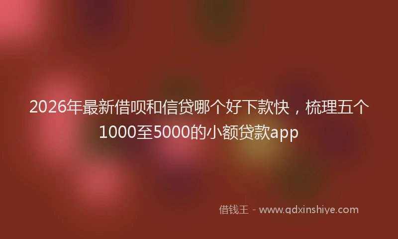 2026年最新借呗和信贷哪个好下款快，梳理五个1000至5000的小额贷款app