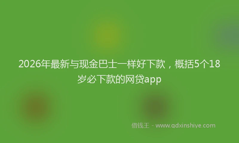 2026年最新与现金巴士一样好下款,概括5个18岁必下款的网贷app
