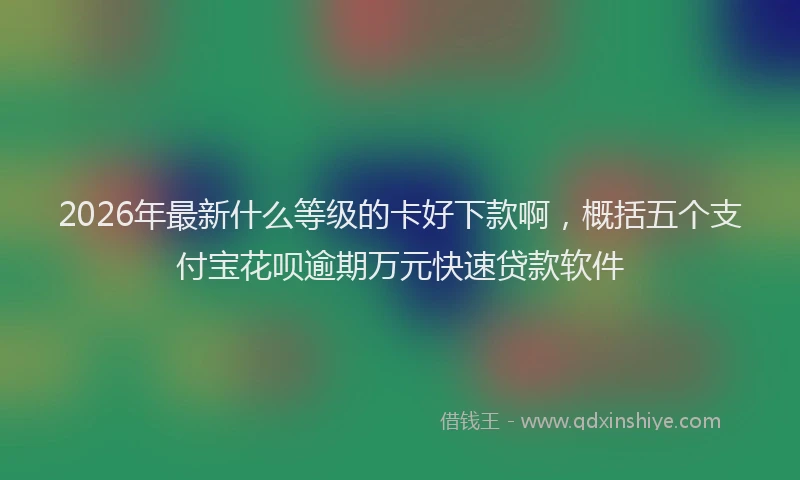2026年最新什么等级的卡好下款啊，概括五个支付宝花呗逾期万元快速贷款软件