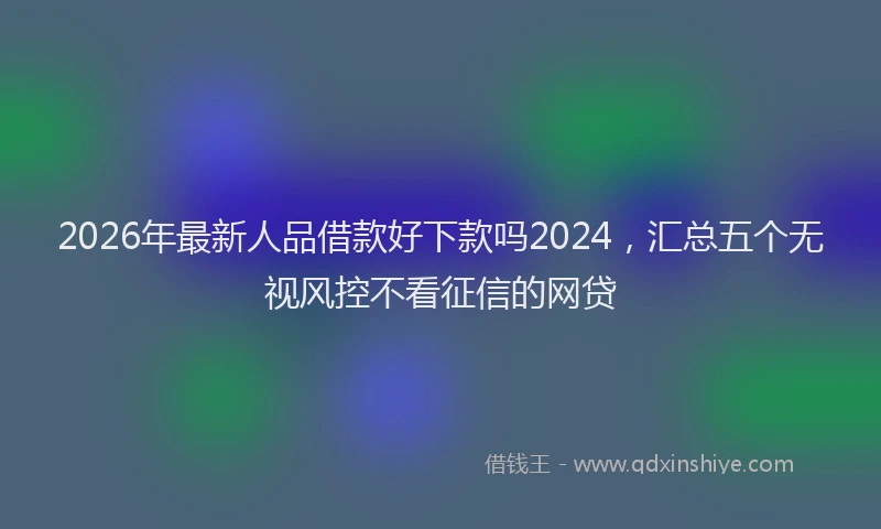 2026年最新人品借款好下款吗2024,汇总五个无视风控不看征信的网贷