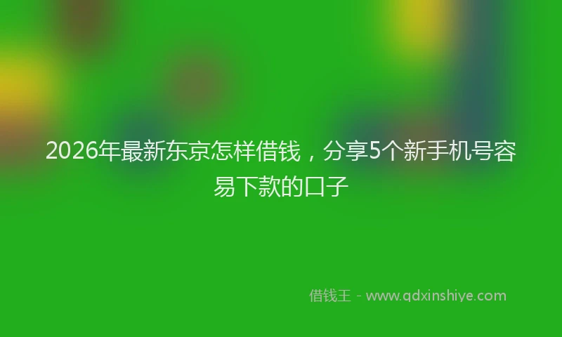 2026年最新东京怎样借钱，分享5个新手机号容易下款的口子