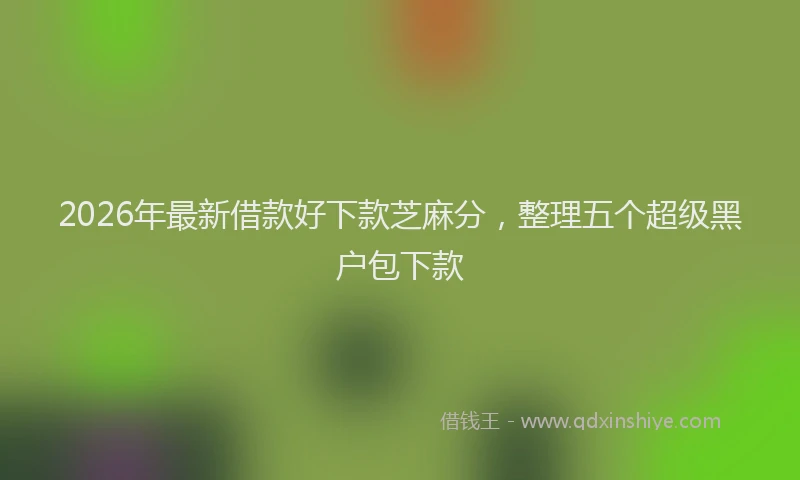 2026年最新借款好下款芝麻分，整理五个超级黑户包下款