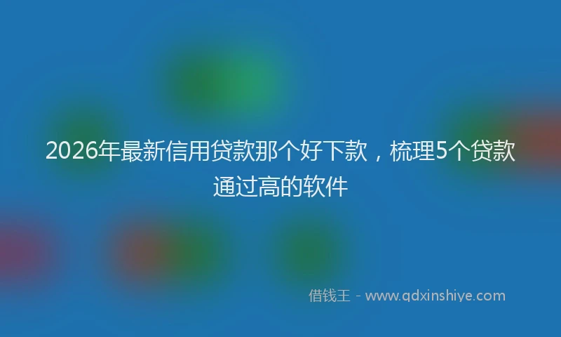 2026年最新信用贷款那个好下款,梳理5个贷款通过高的软件