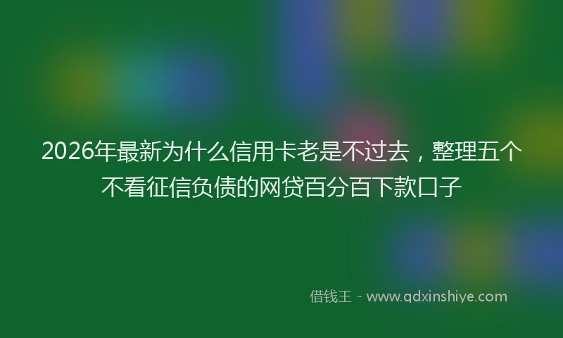 2026年最新为什么信用卡老是不过去，整理五个不看征信负债的网贷百分百下款口子