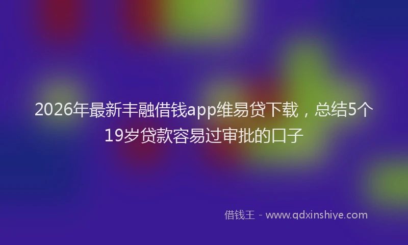 2026年最新丰融借钱app维易贷下载，总结5个19岁贷款容易过审批的口子