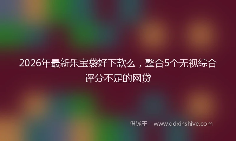 2026年最新乐宝袋好下款么，整合5个无视综合评分不足的网贷