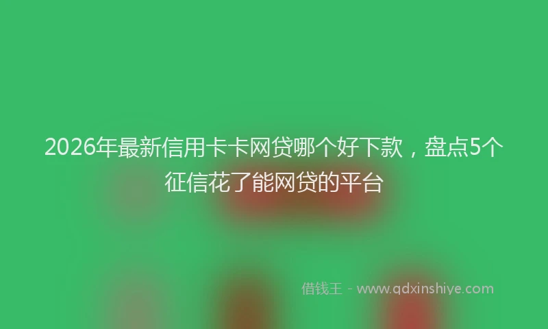 2026年最新信用卡卡网贷哪个好下款,盘点5个征信花了能网贷的平台