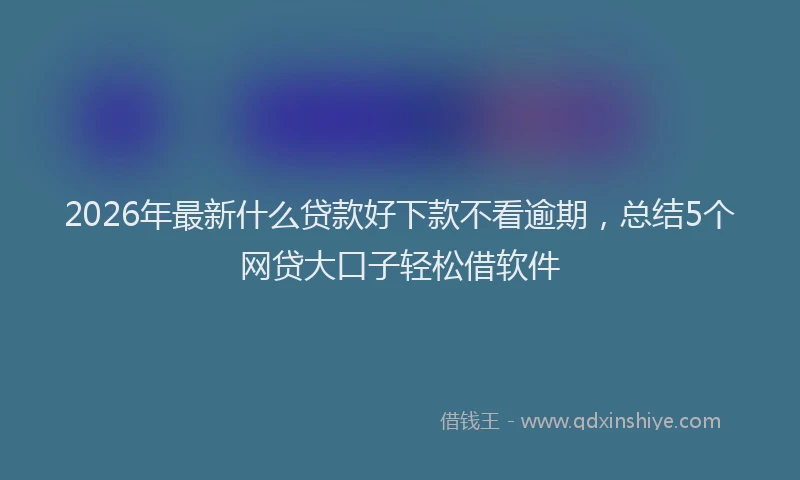 2026年最新什么贷款好下款不看逾期，总结5个网贷大口子轻松借软件