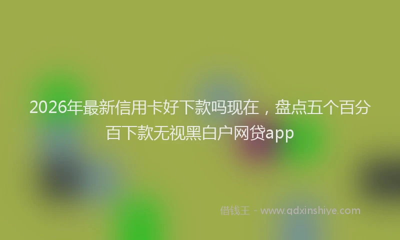 2026年最新信用卡好下款吗现在，盘点五个百分百下款无视黑白户网贷app