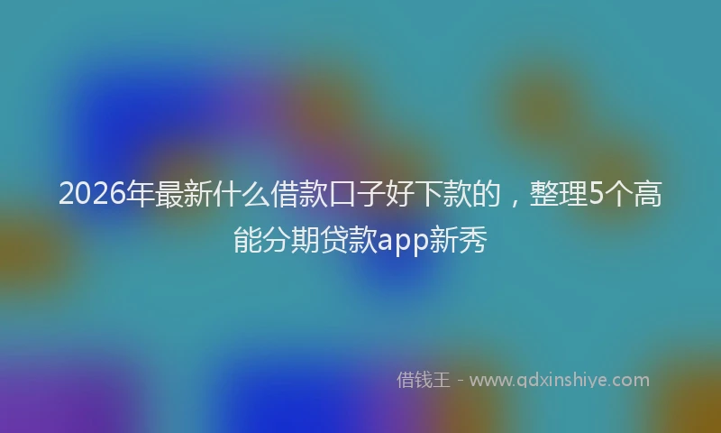 2026年最新什么借款口子好下款的,整理5个高能分期贷款app新秀