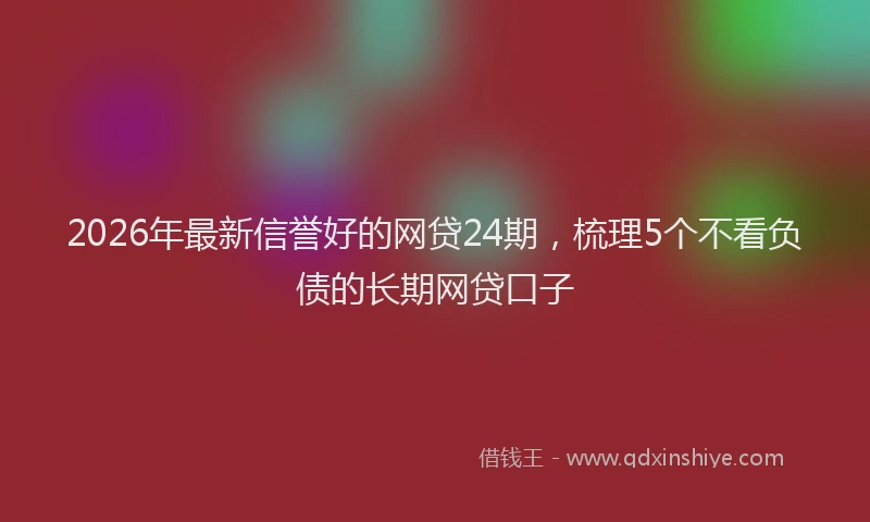 2026年最新信誉好的网贷24期，梳理5个不看负债的长期网贷口子