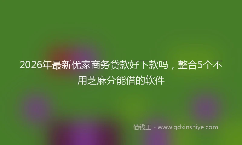 2026年最新优家商务贷款好下款吗，整合5个不用芝麻分能借的软件