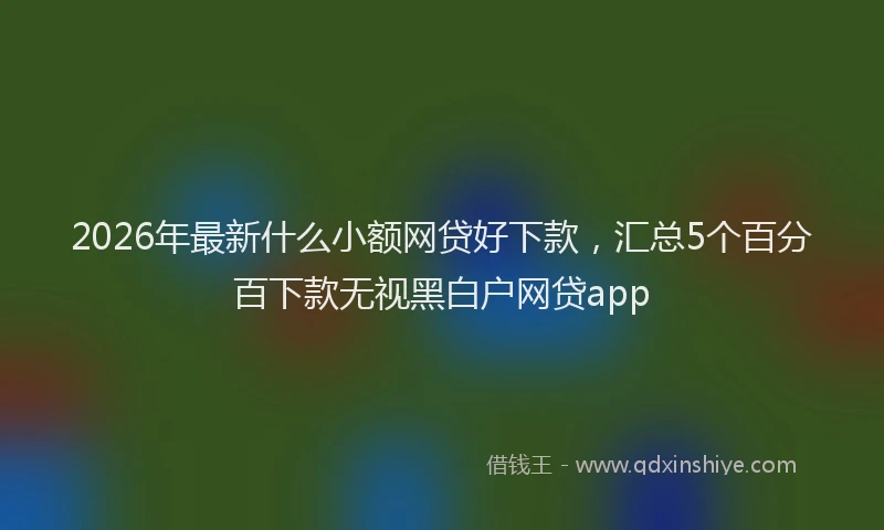 2026年最新什么小额网贷好下款，汇总5个百分百下款无视黑白户网贷app