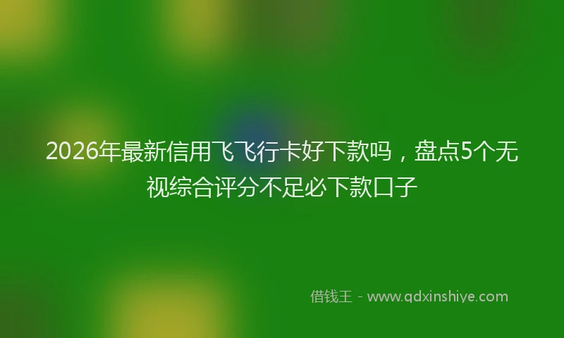 2026年最新信用飞飞行卡好下款吗,盘点5个无视综合评分不足必下款口子