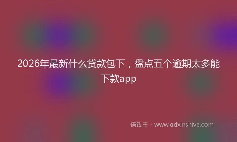 2026年最新什么贷款包下，盘点五个逾期太多能下款app