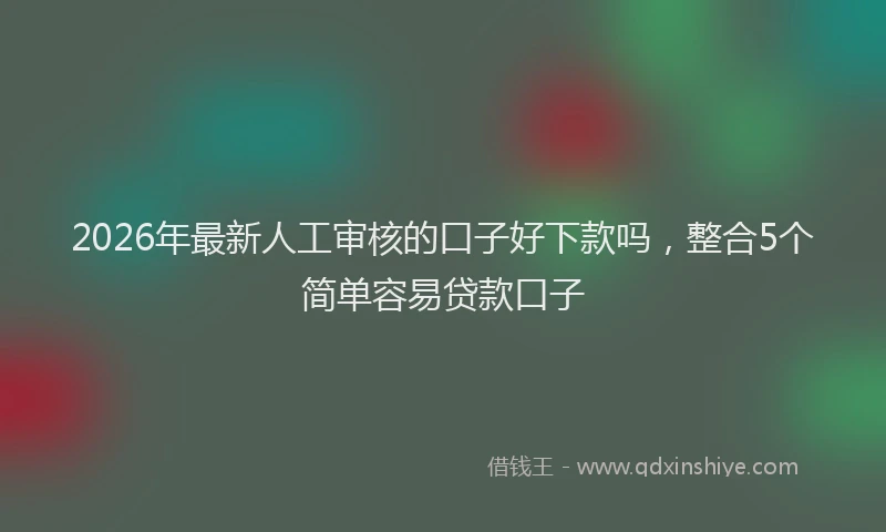 2026年最新人工审核的口子好下款吗，整合5个简单容易贷款口子