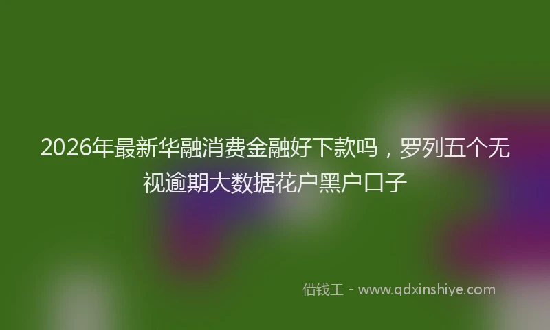 2026年最新华融消费金融好下款吗,罗列五个无视逾期大数据花户黑户口子