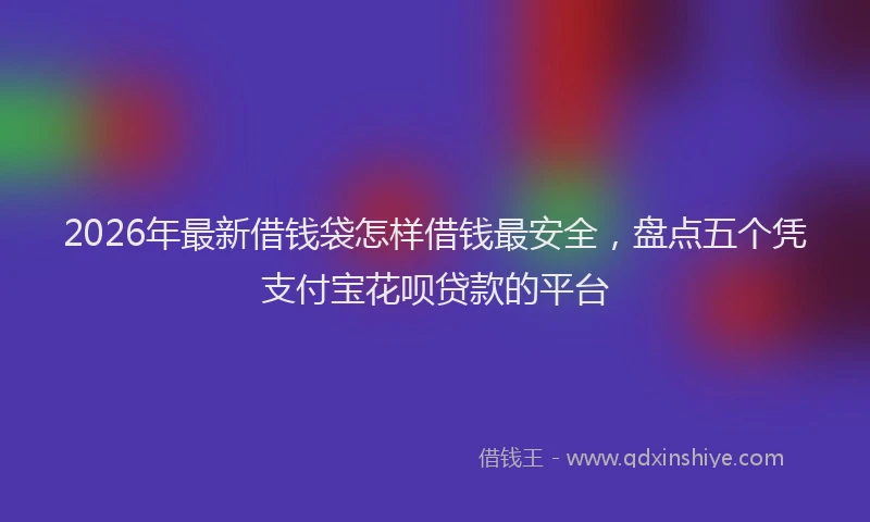 2026年最新借钱袋怎样借钱最安全,盘点五个凭支付宝花呗贷款的平台