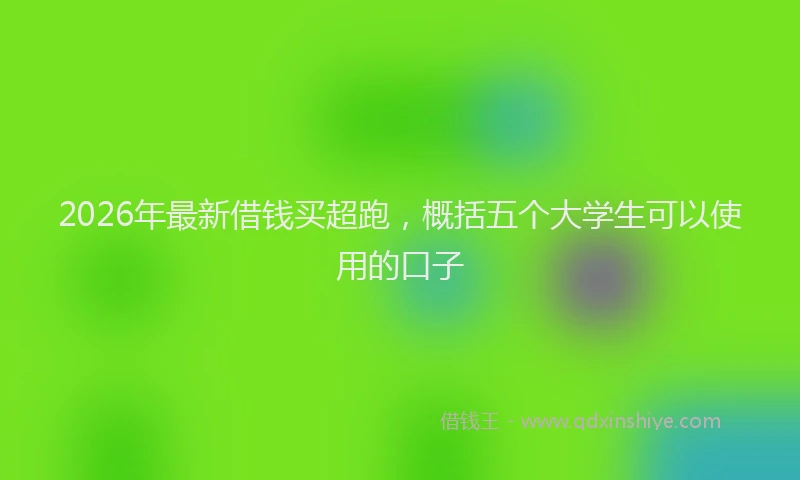 2026年最新借钱买超跑，概括五个大学生可以使用的口子