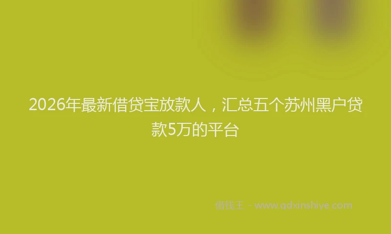 2026年最新借贷宝放款人，汇总五个苏州黑户贷款5万的平台