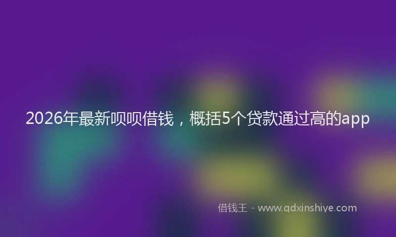 2026年最新呗呗借钱，概括5个贷款通过高的app