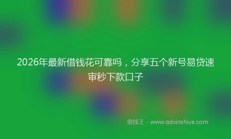 2026年最新借钱花可靠吗，分享五个新号易贷速审秒下款口子