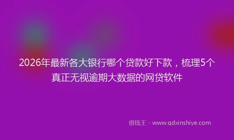 2026年最新各大银行哪个贷款好下款,梳理5个真正无视逾期大数据的网贷软件