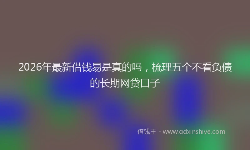2026年最新借钱易是真的吗，梳理五个不看负债的长期网贷口子