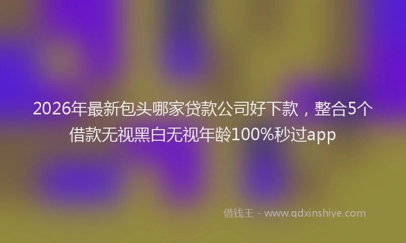 2026年最新包头哪家贷款公司好下款,整合5个借款无视黑白无视年龄100%秒过app