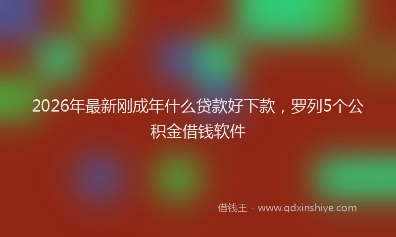 2026年最新刚成年什么贷款好下款，罗列5个公积金借钱软件