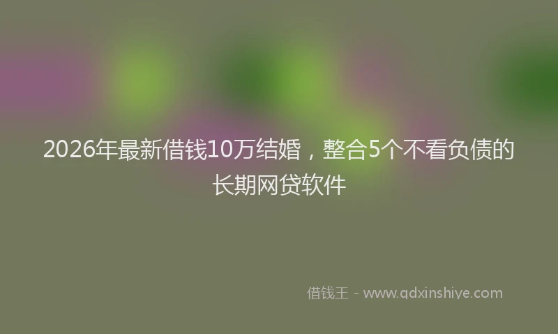2026年最新借钱10万结婚，整合5个不看负债的长期网贷软件