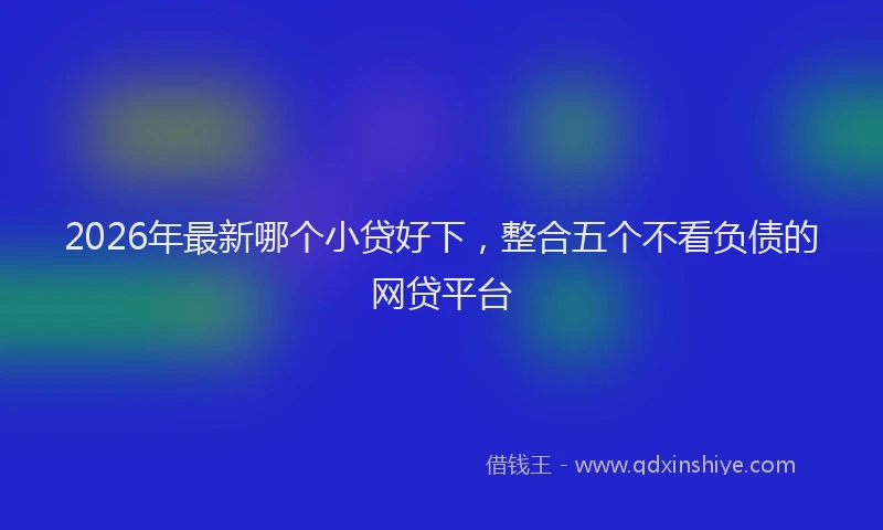 2026年最新哪个小贷好下，整合五个不看负债的网贷平台