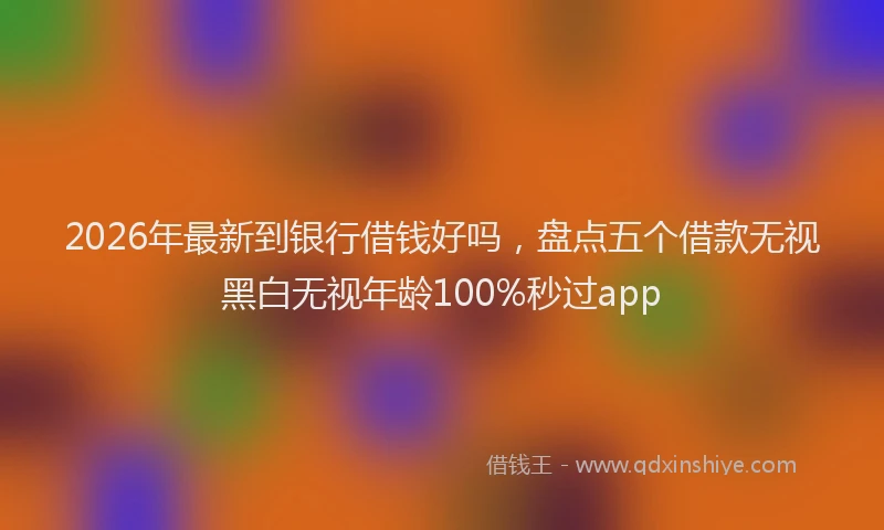 2026年最新到银行借钱好吗，盘点五个借款无视黑白无视年龄100%秒过app