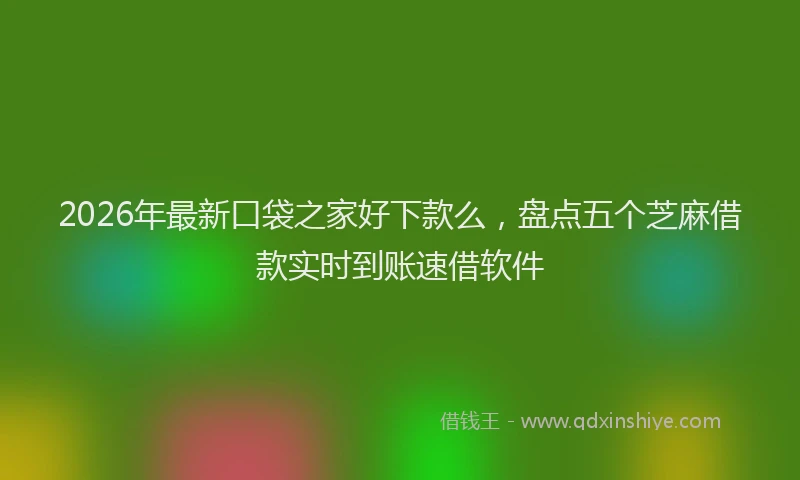2026年最新口袋之家好下款么,盘点五个芝麻借款实时到账速借软件