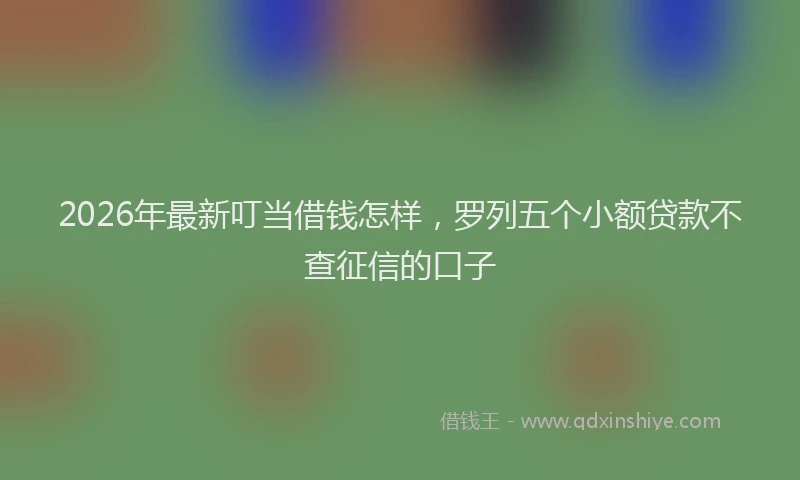 2026年最新叮当借钱怎样，罗列五个小额贷款不查征信的口子
