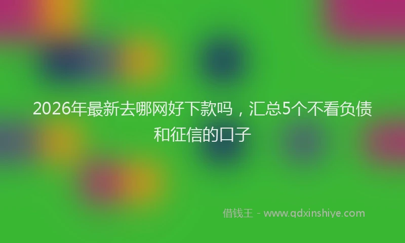 2026年最新去哪网好下款吗，汇总5个不看负债和征信的口子